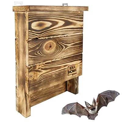 Image of LEVIATAN Chiroptera Bat Box Made of Solid Wood Ready to Use, No Assembly Required Nesting Boxes, Weatherproof, Untreated House &amp; for Bats Both Summer Winter Quarters
