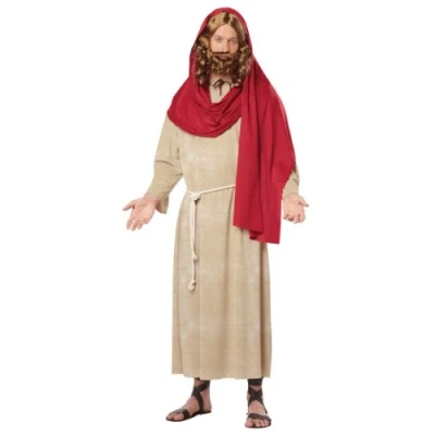 Image of California Costumes 1315 Jesus Christ Religious Adult Sized Costumes, Solid, Red,Natural, XL