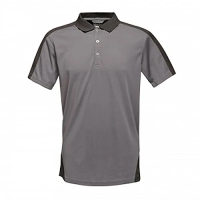 Image of Regatta Professional Contrast Coolweave Wicking Polo Shirt, Seal Grey/Bl, L