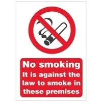 Image of Stewart Superior (A5) Self Adhesive Vinyl No Smoking SB003SAV A5