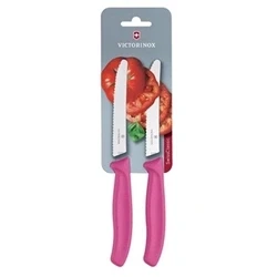 Image of Victorinox Swiss Classic Pink Tomato / Utility Knife Twin Pack