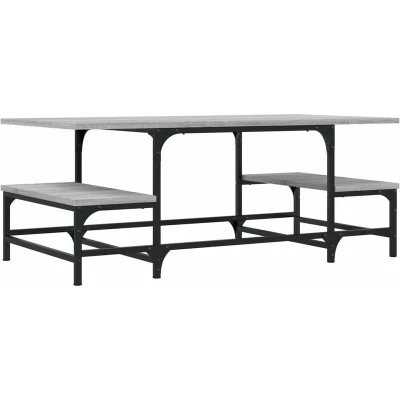 Image of vidaXL Coffee Table Grey Sonoma 100x50.5x40 cm Engineered Wood
