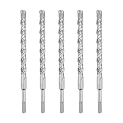 Image of hsawbit 5PCS Masonry Drill Bits Set with SDS Plus Shank, 18mm x 260mm Hammer Drills Tungsten Carbide Tip for Concrete, Brick, Cement Walls, Stone