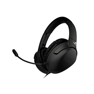 Image of ASUS ROG Strix Go Core Wired Gaming Headset 3.5mm Connector Lightweight Design Over Ear Headphones for PC, Mac, Nintendo Switch, and PS4, Black, Standard