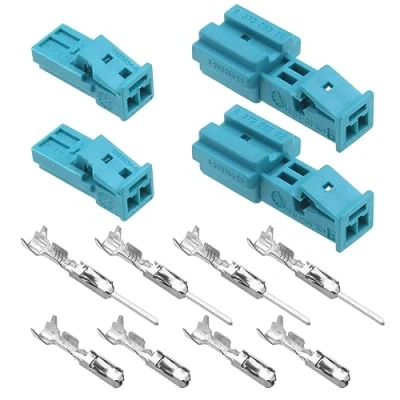 Image of 2 Sets Pin Car Wire Harness Connector Male &amp; Feamale Waterproof Electrical Plug 61132360043 61138373583 for Automotive Appliances