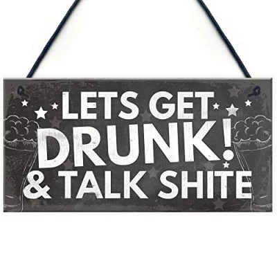 Image of RED OCEAN FUNNY Bar Sign Garden Signs Home Alcohol Gift Man Cave Shed Keepsake