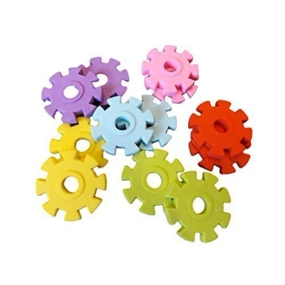 Image of Fat catz copy Pack of 12 Novelty Puzzle Colourful Coggs Collectable 3D Style Kids Erasers Rubbers