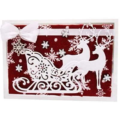 Image of Cutting Dies for Card Making, YunTrip Christmas Deer Metal Die Cut Stencils DIY Scrapbooking Photo Album Paper Decorative Craft Greeting Cards/Invitation