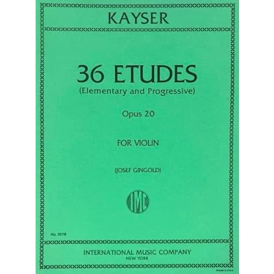 Image of Kayser: 36 Etudes (Elementary and Progressive) Op.20 for Violin, ed. Josef Gingold
