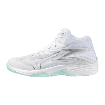 Image of Mizuno THUNDER BLADE Z MID Volleyball Shoes White/Blue Tint Women Size 7