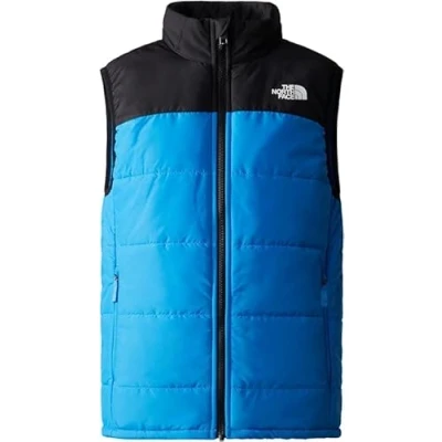 Image of THE NORTH FACE Teens Boys Never Stop Synthetic Gilet in Optic Blue/TNF Black (UK, Age, 18 Years, Regular, Black)
