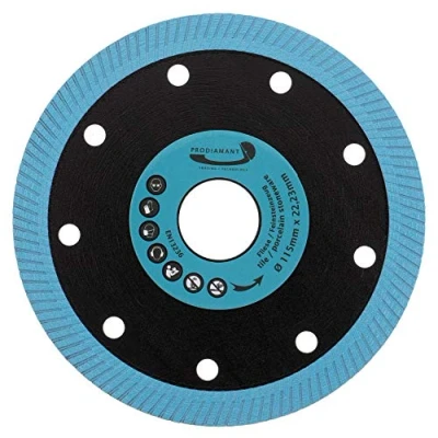 Image of PRODIAMANT Diamond Cutting Disc Color Flash 115 mm x 22.23 for Tile and Porcelain Stoneware Blue