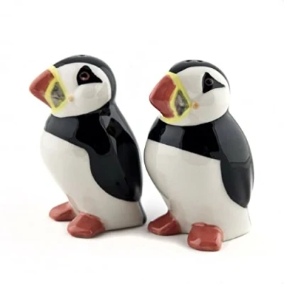 Image of Quail Ceramics Puffin Salt And Pepper Pots
