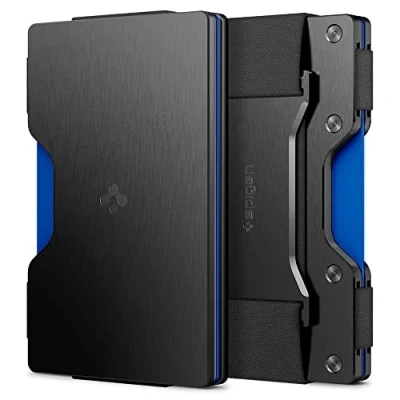 Image of Spigen RFID Signal Blocking Wallet Credit Card Holder with Cash Strap Black