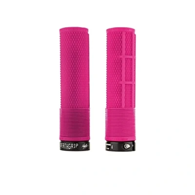 Image of Dmr Deathgrip MTB Mountain Bike Cycle Handle Bar Grips Lock On Pink Flangeless Thin Soft