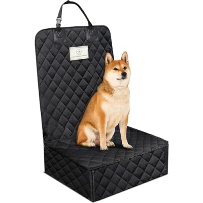 Image of AMZPET Front Car Seat Cover for Dogs (Universal: 50cm) Scratch Proof and Non Slip Dog Waterproof Universal Protector