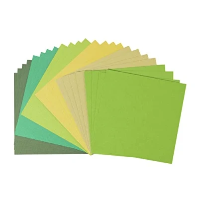 Image of Florence Cardstock Textured Multicoloured Coloured Card Making Supplies 6 x inch Green 24 Sheets Paper for Scrapbooking, and Other Crafts 216 gsm