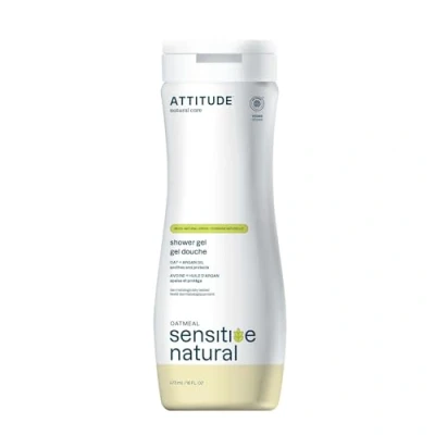 Image of ATTITUDE Body Wash for Sensitive Skin, EWG Verified Shower Gel, Soothing Oat, Dermatologically Tested, Plant and Mineral Based, Vegan Personal Care, Argan Oil, 473 mL