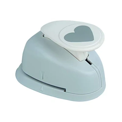 Image of Rayher Paper Craft Punch with Heart Design, Lever for Card Making and Scrapbooking, 2.54cm, 1&quot;, 89832000