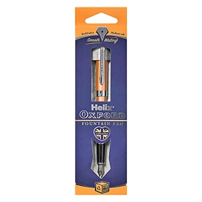 Image of Helix Oxford Premium Fountain Pen (Rose Gold) with Plastic Free Packaging