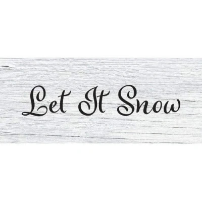 Image of PARTYRAMA.CO.UK Let It Snow Wooden Effect Christmas PVC Party Sign Decoration 60cm x 25cm
