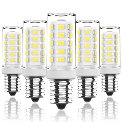 Image of SGEPLED E14 LED Lamp Cold White 6000K,3W /350LM Bulb Replacement 30W 40W Halogen Lamps, No Flickering Non Dimmable, Wall Lamp, Desk 5 Pack