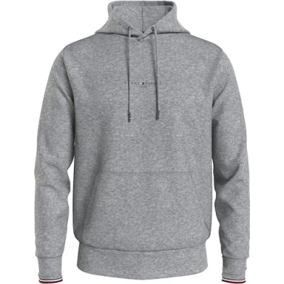 Image of Tommy Hilfiger Men Logo Tipped Hoody Hoodies, Grey, S