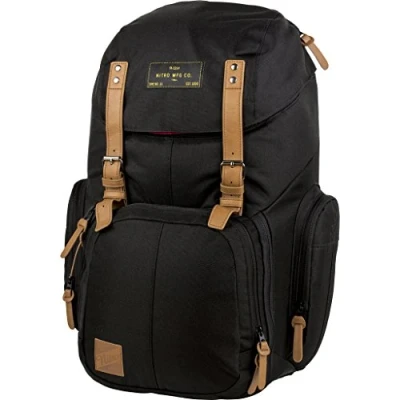 Image of Weekender Alltagsrucksack mit gepolstertem Laptopfach, Schulrucksack, Wanderrucksack inkl. Nassfach, 42 L, True Black