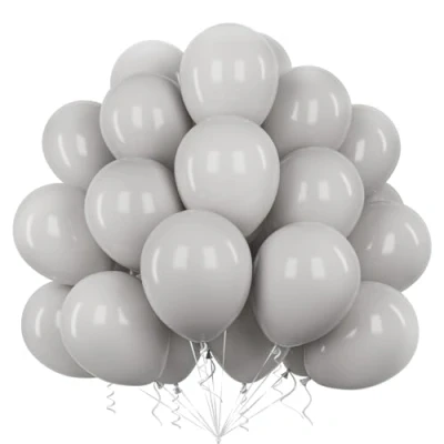 Image of Teselife Gray Balloons, 50Pcs 12 Inch Matte Grey Latex Balloon Arch Garland Kit Men Boys Birthday Wedding Proposal Anniversary Graduation Engagement Baby Shower Retirement Prom Valentine Decorations
