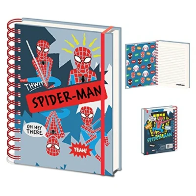 Image of Spiderman Marvel Sketch A5 Lined Notebook Unisex Present School Work Home Officially Licensed