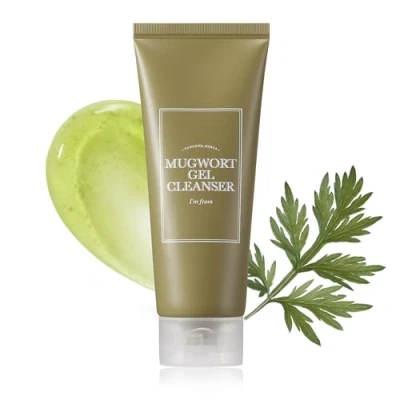 Image of I&#039;m from Mugwort Gel Cleanser 150ml, 60%, Calming, Soothing, Mild low pH Korean Face Wash for Sensitive Skin, Irritated Herbal, Hypoallergenic, Vegan