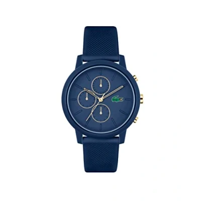 Image of Lacoste Chronograph Quartz Watch for Men with Navy Blue Silicone Bracelet 2011248