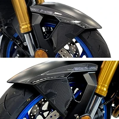 Image of Resin Bike Motorcycle 3D Stickers Compatible with Suzuki GSX S 1000 2021 2022 Blue Miami. Front Fender Protection from Bumps and Scratches Effect