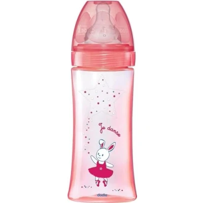 Image of DODIE Anti Colic Baby Bottle Round Teat 330ml +6 Months 3 speeds Flow Assorted Model