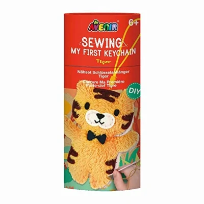 Image of Avenir DIY Sewing Kit, Keyring Tiger Craft Set for Children Creative First 6 Years +