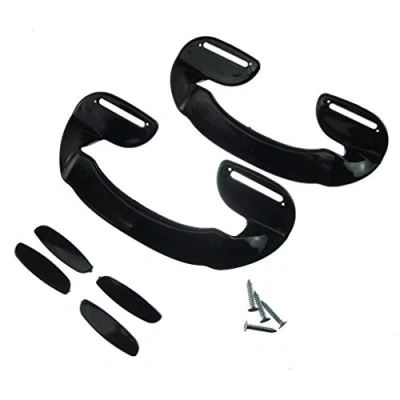 Image of Ufixt 2 x Fits Lec, LG, Logik, Miele, Neff and New World Universal Black Plastic Fridge Freezer Door Grab Handle