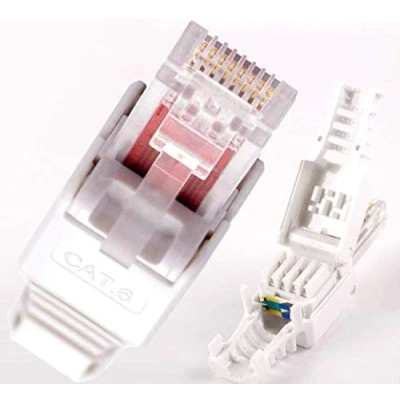 Image of O&amp;W Security 5 x Network Connector RJ45 Cat6 Cat7 Cat5 LAN Cable Tool Plug without Tools