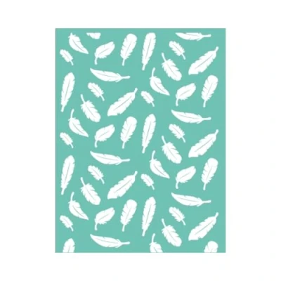 Image of Feathers Craftelier Embossing Folder Feather for Scrapbooking and Crafts Fits Sizzix Big Shot, Shot Plus, Revolution 15 x 20 cm