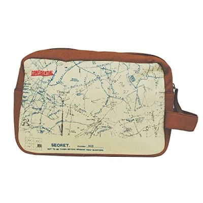 Image of Half Moon Bay Secret Top &#039;Your Country&#039; Tough Washbag Confidential Operations Trench Map