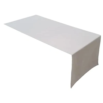Image of Lemos Home Table Runner Linen Made from 100% Cotton Collection Concept, Choice of Colours and Sizes (Table 45 x 150 cm, Light Grey)