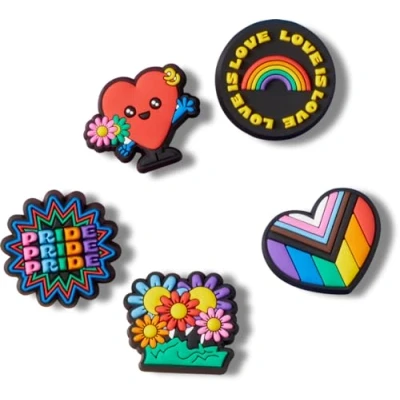 Image of Crocs LOVE IS Unisex 5 PACK Gift multicoloured, Size: One Size, Multi coloured