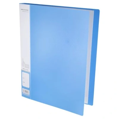 Image of M&amp;G 30 Pocket Binder with PP Plastic Sleeves A4(Blue), Art Portfolio Folder Clear Sheet Protectors, Display 60 Pages for Organizing Documents, 310x235x19mm