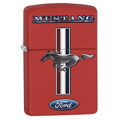 Image of Zippo Ford Mustang Petrol Lighter Brass, Stainless Steel 1 xa0x 6 cm, Edelstahloptik, x cm