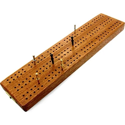 Image of 3 track hardwood British cribbage board 30cm (12&quot;)