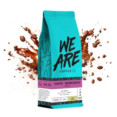 Image of Coffee Ground, 227g Bag Brazilian Espresso Ground Coffee, 100% Arabica, Medium Roast Speciality, Single Origin (We Are Co)