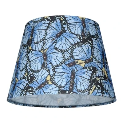 Image of ESSENCE Lights, Designer Light Shade, 10 inch Design Butterfly Shade/lampshade, Tapered Cotton Cone/Coolie lampshades for Table/Pendant Lights with Reversible gimble &amp; Reducer Ring