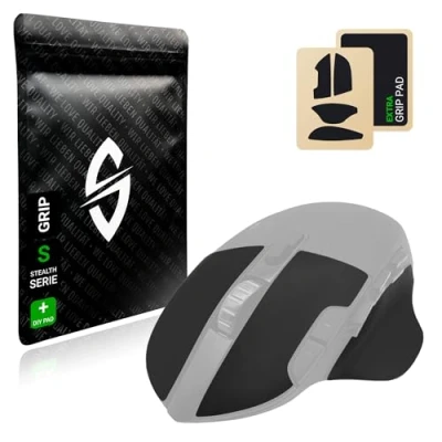 Image of SensoryBoost Grip tape / sticker set for Logitech G604 gaming mouse, anti slip, self adhesive, pre cut, sweat absorbent, upgrade kit
