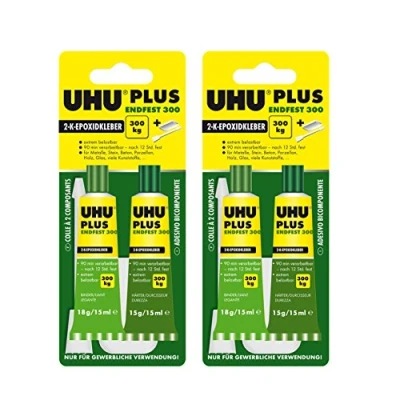 Image of 2x UHU Plus Endfest 300 2 K Epoxy Adhesive, x 33g