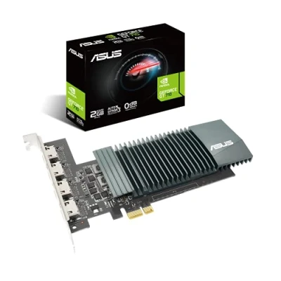 Image of ASUS GT710 4H SL 2GD5 GeForce GT 710 2GB GDRR5 with 4 x HDMI ports and single slot for silent multi monitor productivity