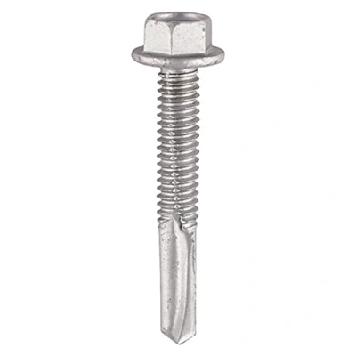 Image of TIMco H38B No.5 Hex Head Self Drilling Screw 5.5 x 38 Silver Ruspert (Box of 100)